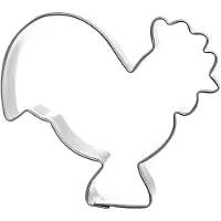 Orion Stalen koekjesvormpje in de vorm van een haan, 6,5 cm