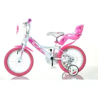 Dino Bikes 144RN 05LH Little Heart 14 Inch 26 cm Meisjes Knijprem Wit