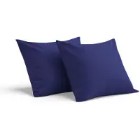 Kasteel - Kussenslopen - 60x70 cm - Donkerblauw - 100% Katoen - Set Van 2 Stuks