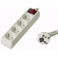 PremiumCord PP4K-03 vermogensuitbreiding 4 stopcontact(en) Wit (3 m)