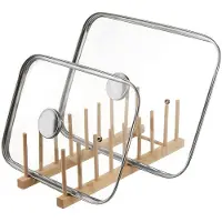 Orion Houten deksel- en bordenhouder 35,5 x 13,5 x 11 cm