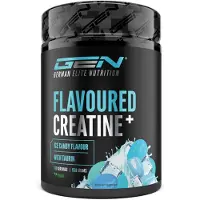 German Elite Nutrition GEN Gearomatiseerd Creatine Poeder - 550g - Creatine Monohydraat + L-Taurine - Gemicroniseerde Creatine met Aroma - Geen Suiker & Top Oplosbaarheid - Veganistisch (Ice Candy)