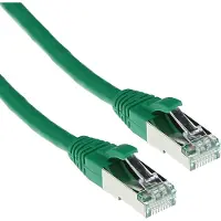 ACT Groene 15 meter LSZH SFTP CAT6A patchkabel snagless met RJ45 connectoren FB7715