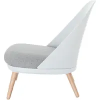 Meet by Paperflow Lounge fauteuil, gestoffeerd, B 700 x D 655 x H 755 mm, 4-poten, blauwgrijze zitschaal