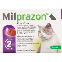 Milprazon Ontwormingsmiddel kat (2-8 kg) 2 tabletten