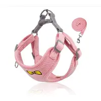 Topmast Soft pluche Hondentuigje + looplijn - Comfort - Roze - XL
