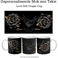 Roly Personalized Mug with Name Text - Print Mug Text - Tea / Coffee Mug - Personalized Couple Mug