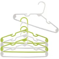 Noname - Kinderkleding Hanger Set - 29,5x16,5 cm - 5 Stuks - Wit en Groen