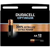 Duracell 4x Alkaline Batterijen Optimum AA 12 stuks