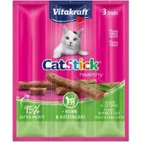 Vitakraft Catstick Healthy met kip & kattengras kattensnack 20 x 3 sticks