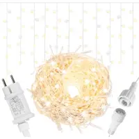 Springos IJspegel Verlichting | 20 m + 2.5 m Snoer | 500 LED | Warm Wit + Koel Wit | Koppelbaar | Flits