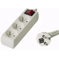 PremiumCord PP3K-05 power extension 3 AC outlet(s) White