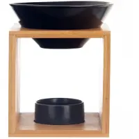 Orion - Bambus Geurbrander - Porselein - Zwart - 12x11x14 cm