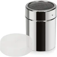 Orion - Container met Zeef - 300 ml - Roestvrijstaal - Transparante Deksel