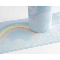 A.S. Création WOLKEN & REGENBOOG BEHANGRAND | Vogels - Bont Blauw Wit - Lilly & Luis