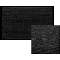 Benson deurmat - 60 x 90 cm - zwart/grijs - antislip - woonaccessoires