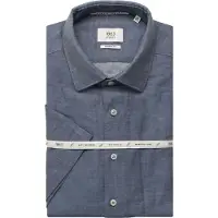 Eterna overhemd blauw modern fit korte mouw