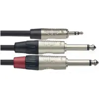 Stagg NYC Stereo Mini Jack to Dual Mono Jack Cable 3m/10ft NYC3/MPS2PR