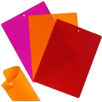 Orion Serie - Flexibele Snijplankenset - 38x28 cm - 3 stuks - Kleuren: Rood, Oranje, Roze