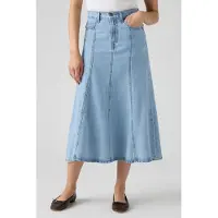 Levi's Fit And Flare Skirt Med Indigo Maat: W23 | Midi Rokken Outlet | Dames