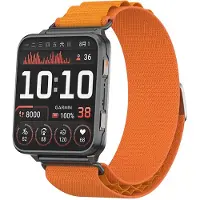 Strap-it Nylon 'Alpine' bandje (24mm) - Geschikt voor TicWatch Pro 5 / Enduro, Coros Nomad / Coros Apex 4 46mm / Garmin Venu X1 / Premium, duurzaam & stijlvol - Oranje