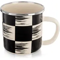 Emalia Szachownica Serie - Emaille Beker - 400ml - Retro Stijl