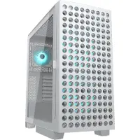 Cougar Airface ECO RGB, mid-tower behuizing, zonder voeding, met USB/audio-aansluitingen, ATX, 1x USB-C 3.2 Gen 2, 2x USB 3.0, wit