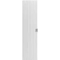 Vente-unique Gestreepte zwevende badkamerkolom - Mat wit - H140 cm - ZEVINI