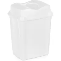 Orion Plastic prullenbak, wit, 16 liter, met scharnierend deksel