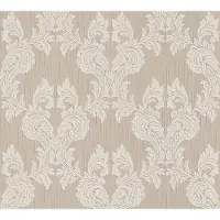 Architects Paper Barok behang Zandkleur beige Vlies Linnen look Velours Textiel 956301