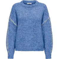 JDY Trui 'JDYZoey' blauw / wit