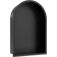 Wiesbaden Inbouwnis Ovaal Demis 30x45x10 cm Mat Zwart