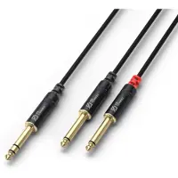 PD Connex CX76-09 Kabel 6.3 Stereo- 2x6.3 Mono - 90 cm