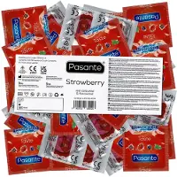 Pasante - Pasante Aardbei Smaak Condooms 144 stuks online kopen