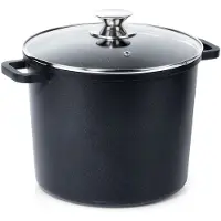 Orion Granieten pot met glazen deksel, hoog, GRANDE, 7,6 l