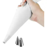 Orion - Taartdecoratie - Silliconen Spuitzak - 30 cm - Roestvrijstalen Spuitmondjes