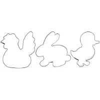 Orion - Stalen Koekjesvorm - 3 Stuks - Pasen - 6 cm