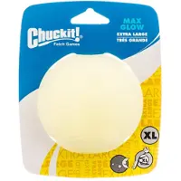 Chuckit! Max Glow Ball – Hondenspeelgoed – Hondenbal - Drijvend – Apporteerspeelgoed – Glow in the dark - Extra Large - Ø9 cm - 1 Stuks