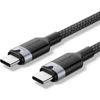 Vention USB-C naar USB-C kabel, 2.0 , 3.1, 5A, 240W, 2 meter, zwart