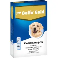 Bolfo Gold Anti Vlooiendruppels Hond 10 - 25 Kg 4 Pipetten