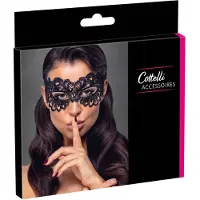 Cottelli - geborduurde kanten masker - zwart