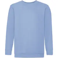 Fruit Of The Loom Childrens Unisex Set In Sleeve Sweatshirt (Hemel Blauw)