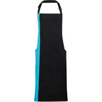 Premier Uniseks Contrast Werkkleding Schort (Pack of 2) (Zwart / Turkoois)