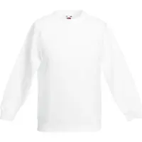 Fruit Of The Loom Kids Unisex klassieke 80/20 set-in sweater (Wit)
