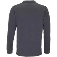 Sols Unisex Adult Planet Marl Pique Poloshirt met lange mouwen (Houtskool mergel)