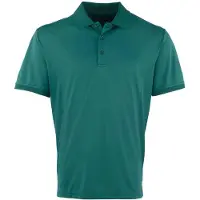 Premier Heren Coolchecker Pique Poloshirt (Fles groen)
