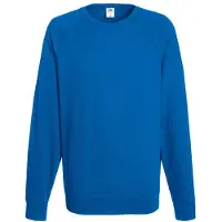 Fruit Of The Loom Heren Lichtgewicht Raglan Sweatshirt (240 GSM) (Royaal Blauw)