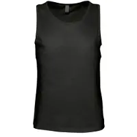 Sols Heren Justin Mouwloze Tank / Vest Top (Diep zwart)