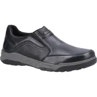 Hush puppies Leren herenschoenen Fletcher (Zwart)