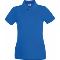 Fruit Of The Loom Vrouwen Dames-Fit Premium Poloshirt Met Korte Mouwen (Royaal Blauw)